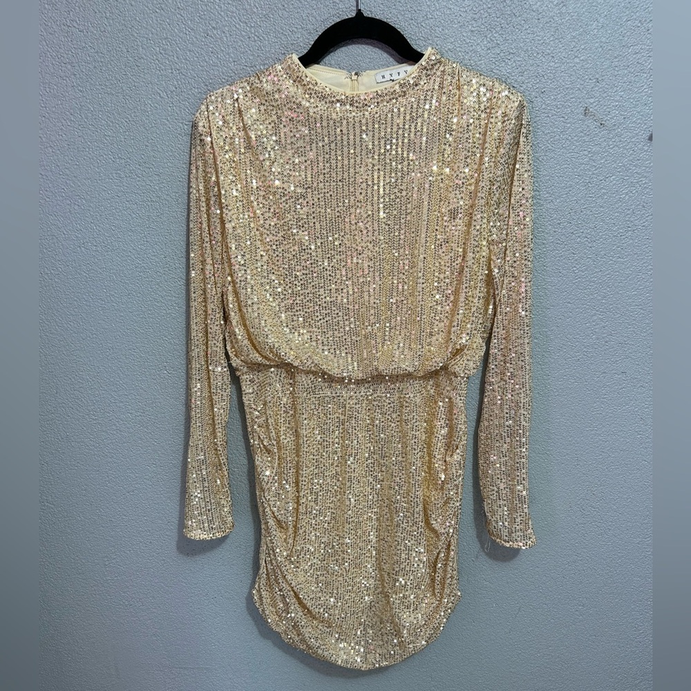 HYFVE Gold Sequin Mini Dress - Picture 4 of 10